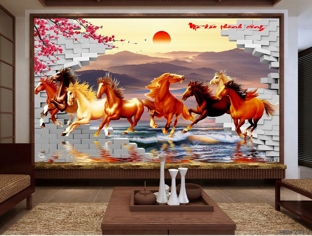 Tranh bát mã MBM-007-2KG